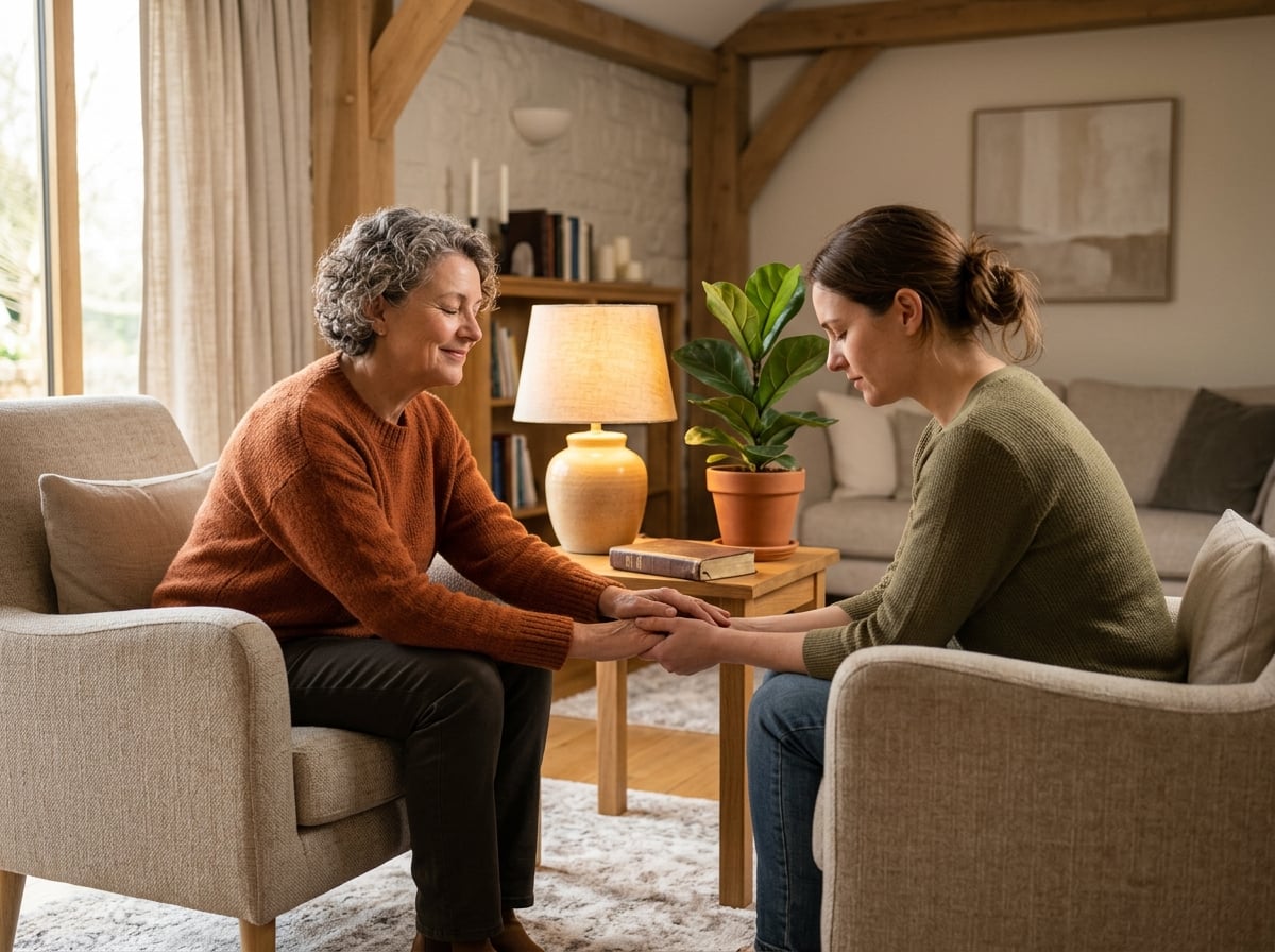 Compassionate prayer in a warm welcoming room